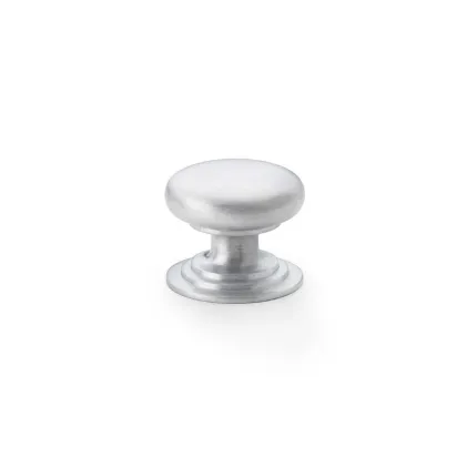 32mm Alexander and Wilks Waltz Cupboard Knob - Satin Chrome