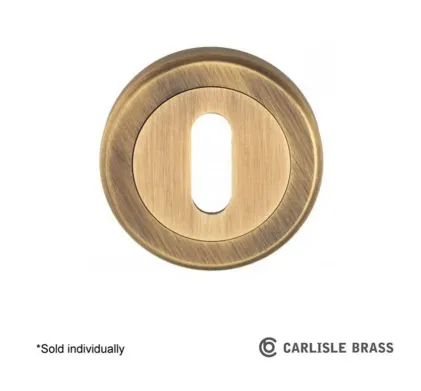 Serozzetta Keyhole Escutcheon - Antique Brass