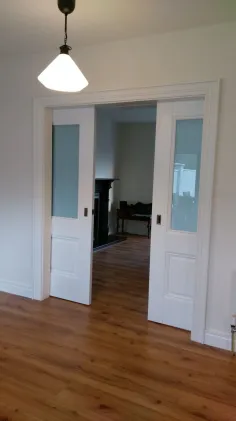 2 Panel Moulded White Primed Door - Glazed Frosted