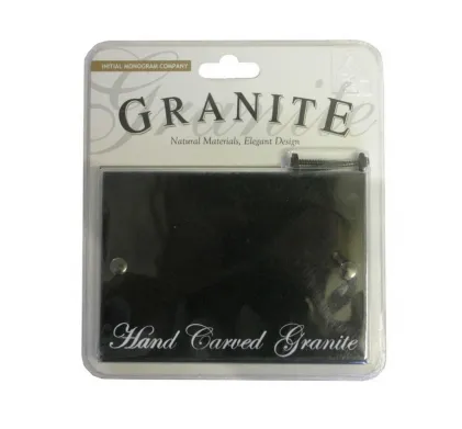 140 x 100mm Black Classical Granite Plaque