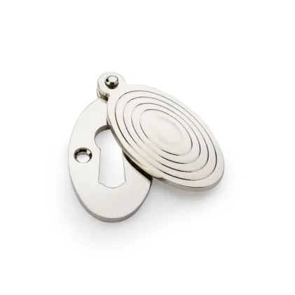 Alexander and Wilks Ellipse Escutcheon with Christoph Design Cover - Polished Nickel
