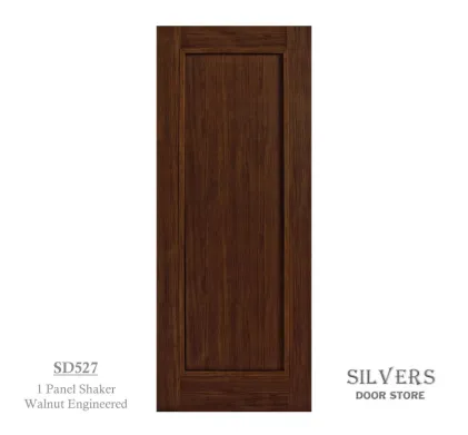 1 Panel Shaker Luxury Laminated Walnut Door 44mm