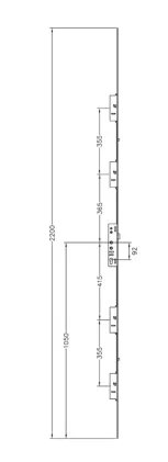 Lockmaster Door Lock - 4 Hook, 2 Roller - 1490mm Hook Centres