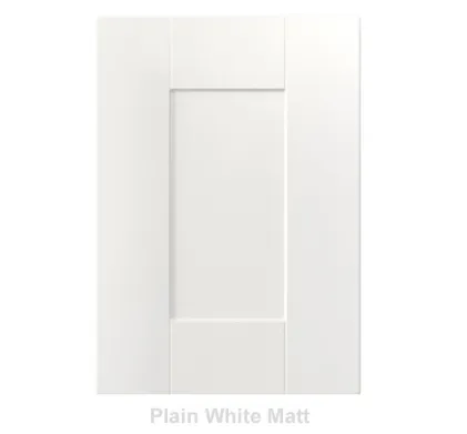 18mm Vinyl Door/Drawer Front - Plain White Matt