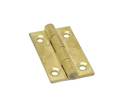 38mm x 22mm Solid Drawn Brass Butt Hinge, Self Colour