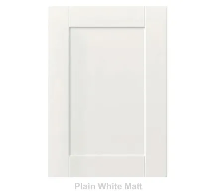 18mm Vinyl Door/Drawer Front - Plain White Matt