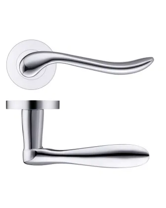 Lincoln Lever on Rose Door Handles Zoo Hardware - CP