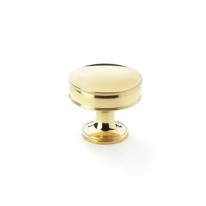 38mm Alexander and Wilks Lynd Cupboard Knob - Unlacquered Brass