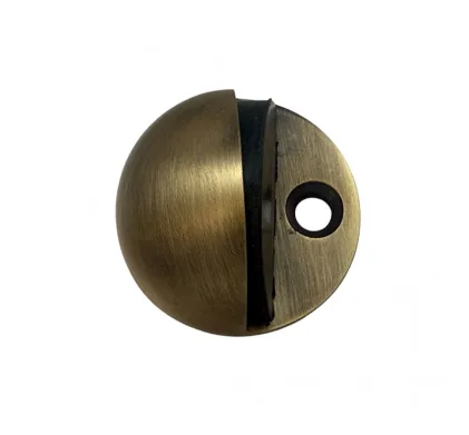 Oval - Floor Mounted Door Antique Brass