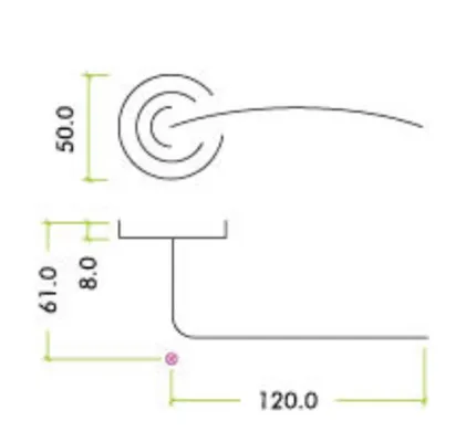 Florence Lever on Rose Door Handles Zoo Hardware - SC