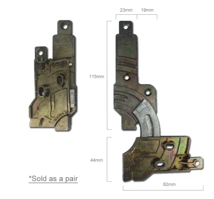 Pair of Munster Joinery Fire Escape Window Hinges F1/F2 (Fixings for x1 complete window)