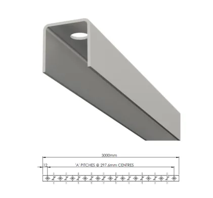 Top Channel Steel 3m Length (BR700)