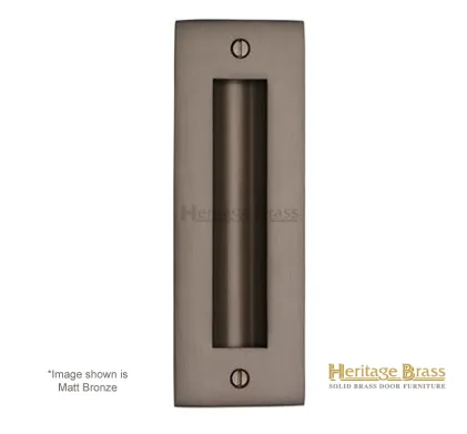 Heritage Brass Flush-Pull Handle 152mm x 51mm - Matt Bronze