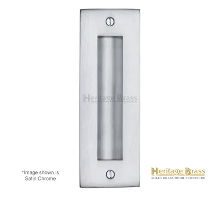 Heritage Brass Flush-Pull Handle 152mm x 51mm - Satin Chrome