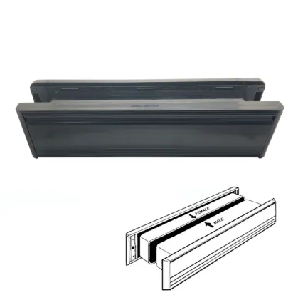 Small Aluminium Letterplate 265 X 70mm Black Aluminium