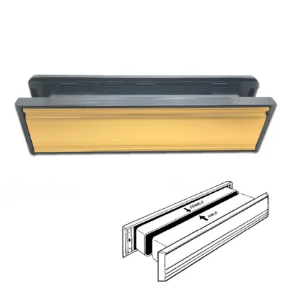 Small Aluminium Letterplate 265 X 70mm Gold Aluminium