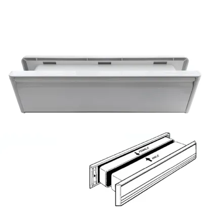 Small Aluminium Letterplate 265 X 70mm White Aluminium