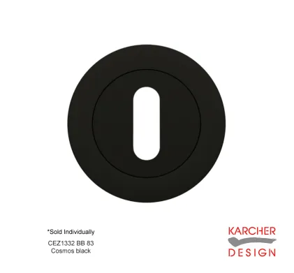 Keyhole escutcheon to suit Karcher Round Rose Cosmos Black