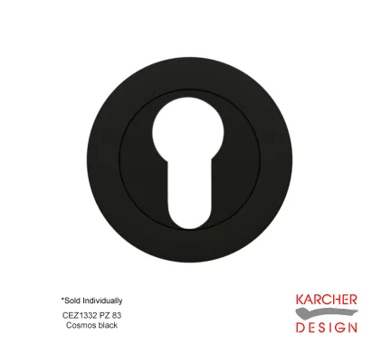 Euro escutcheon to suit Karcher Lever on Rose Cosmos Black