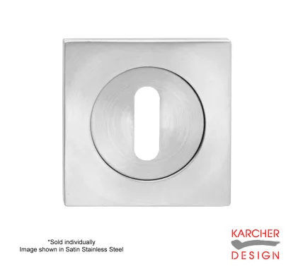 Square Karcher Keyhole Escutcheon SSS