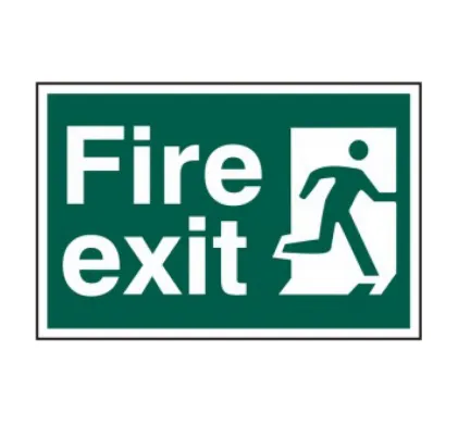 Fire exit Sign man running right - PVC (300 x 200mm)