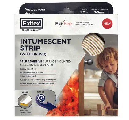 Exi-Fire Self Adhesive Intumescent Strip - White