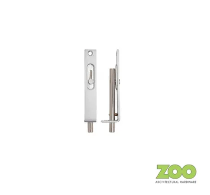 Sunk Slide Flush Bolt Brass - 17mm x 100mm Square Profile