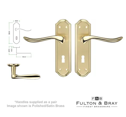 Lincoln Lever on Lock-Backplate Door-Handles