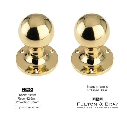 Large Ball Knob Mortice Door Knobs