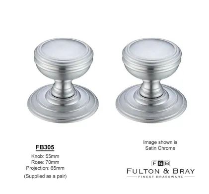Concealed-Fix Ringed Mortice Knobs Fulton-&-Bray