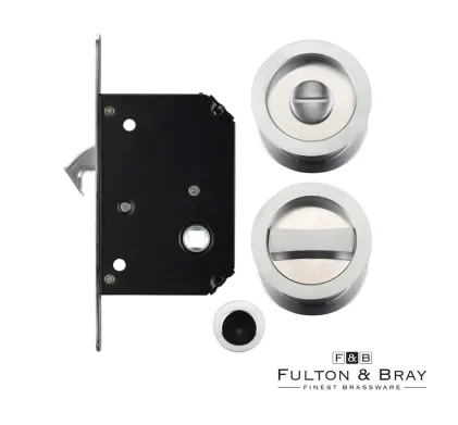 Sliding Door Bathroom Lock Turn & Finger Pull - SC