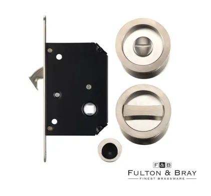Sliding Door Bathroom Lock Turn & Finger Pull - SN