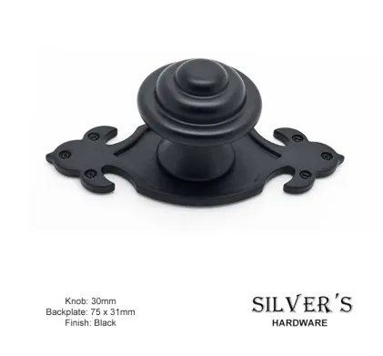 Black Knob on Backplate