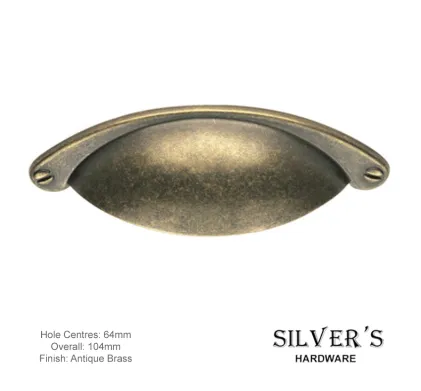 Traditional Cabinet Drawer Pull Antique Bronze 64mm C/C
