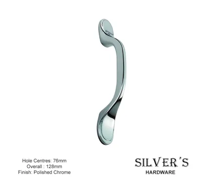 Shaker Style Handle 76mm Polished Chrome