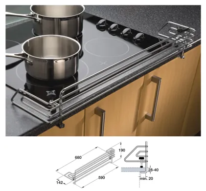 Hob Guard for Clamping onto Worktop