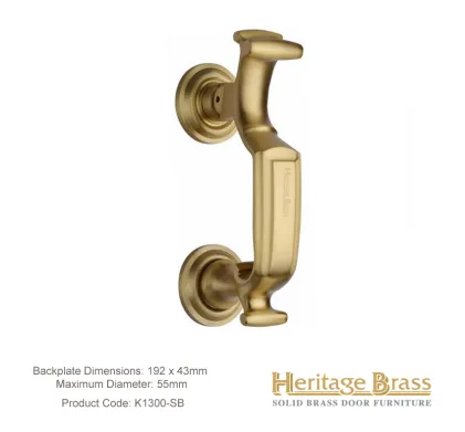 Heritage Brass Doctors Knocker Finish: Satin Brass