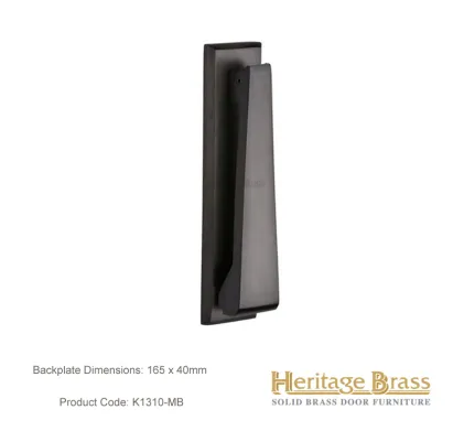 Heritage Brass Slim Door Knocker Matt Bronze