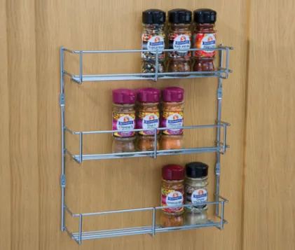 300mm Cabinet door Spice Rack - 3 Tier Chrome plated