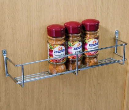 300mm Cabinet door Spice Rack - 1 Tier Chrome plated