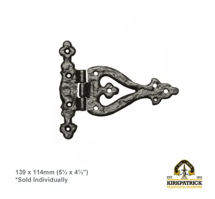 Kirkpatrick Antique Black Malleable Iron Hinge 1511