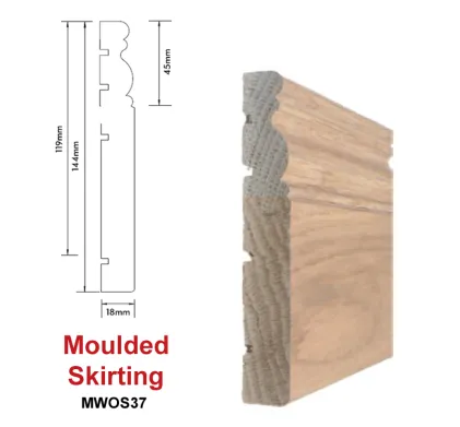 Moulded Engineered Oak Skirting