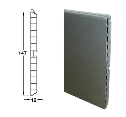 3m Length of Plinth Panel Stainless Steel Coated PVC