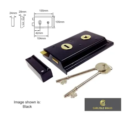 Eurospec Traditional Rim Lock 152 x 102mm