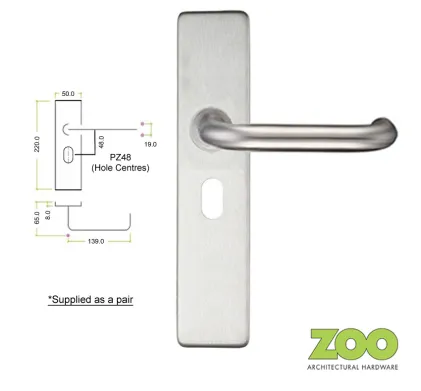 RTD Lever on Long Plate - Oval Profile PZ48