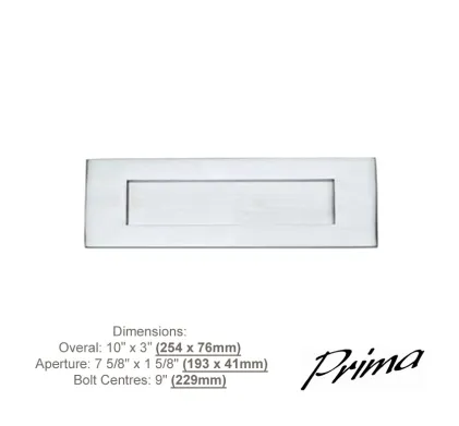 Primalite Letterplate Metric: 254 x 76mm - Inches: 10" x 3" - SC