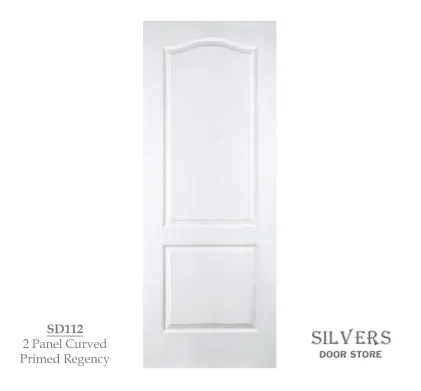 2 Panel Curved Top Regency Primed Woodgrain