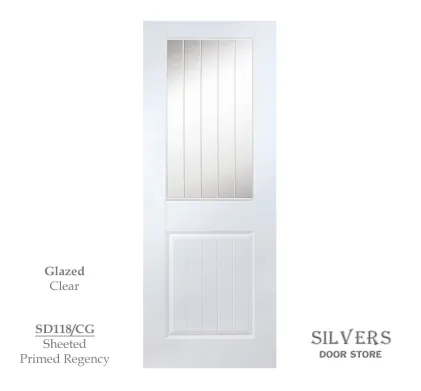 Sheeted Regency Primed Smooth Door - Glazed