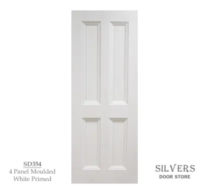 4 Panel Moulded White Primed Door 42mm