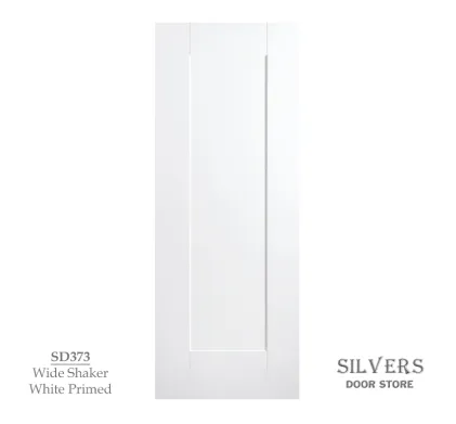 1 Panel Wide Shaker Style Door White Primed
